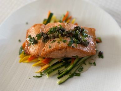 Salmon with Beurre Noisette Sauce